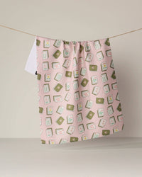 Flower Tiles Tea Towel