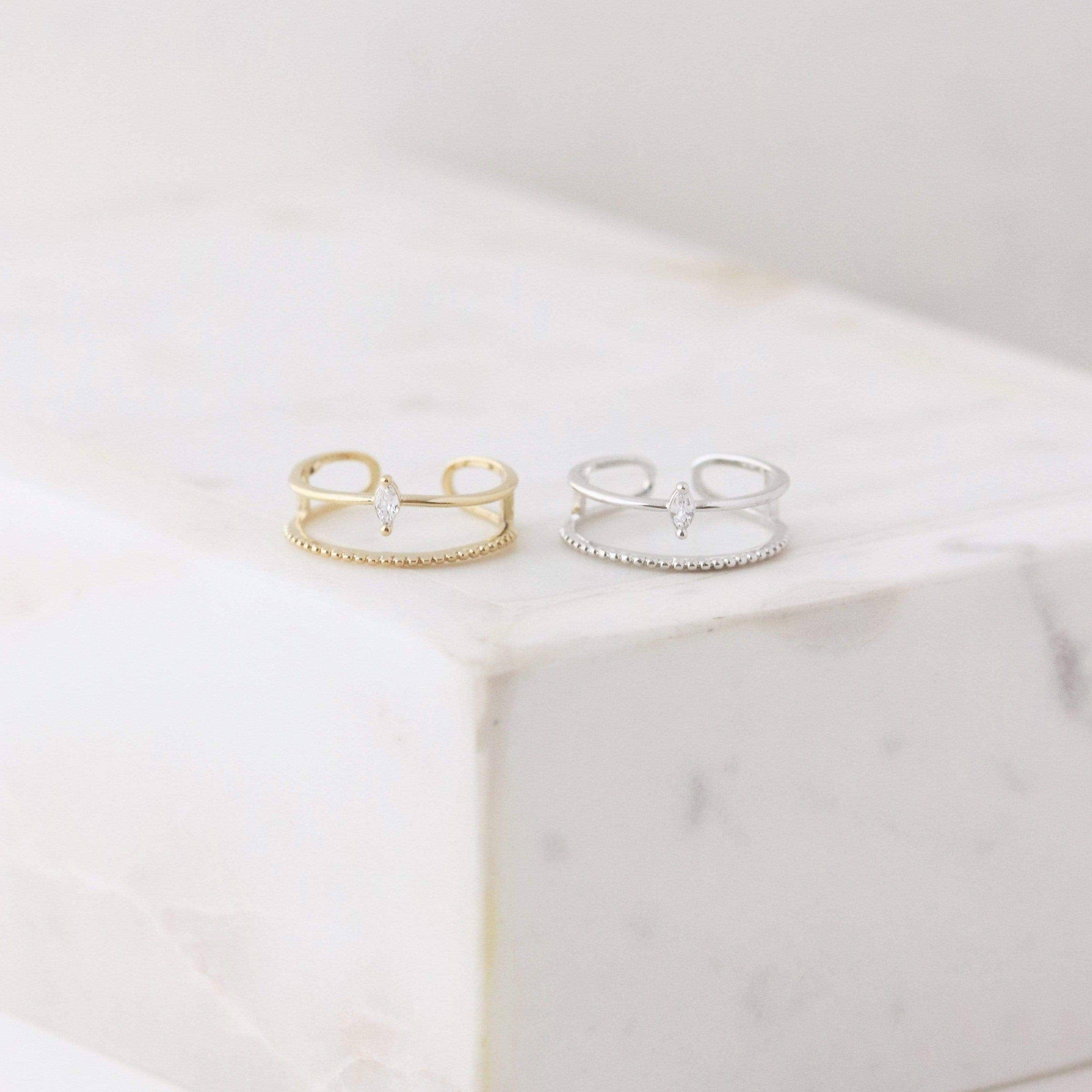 Marquise Ring | Stacked Look Ring | Cubic Zirconia Ring