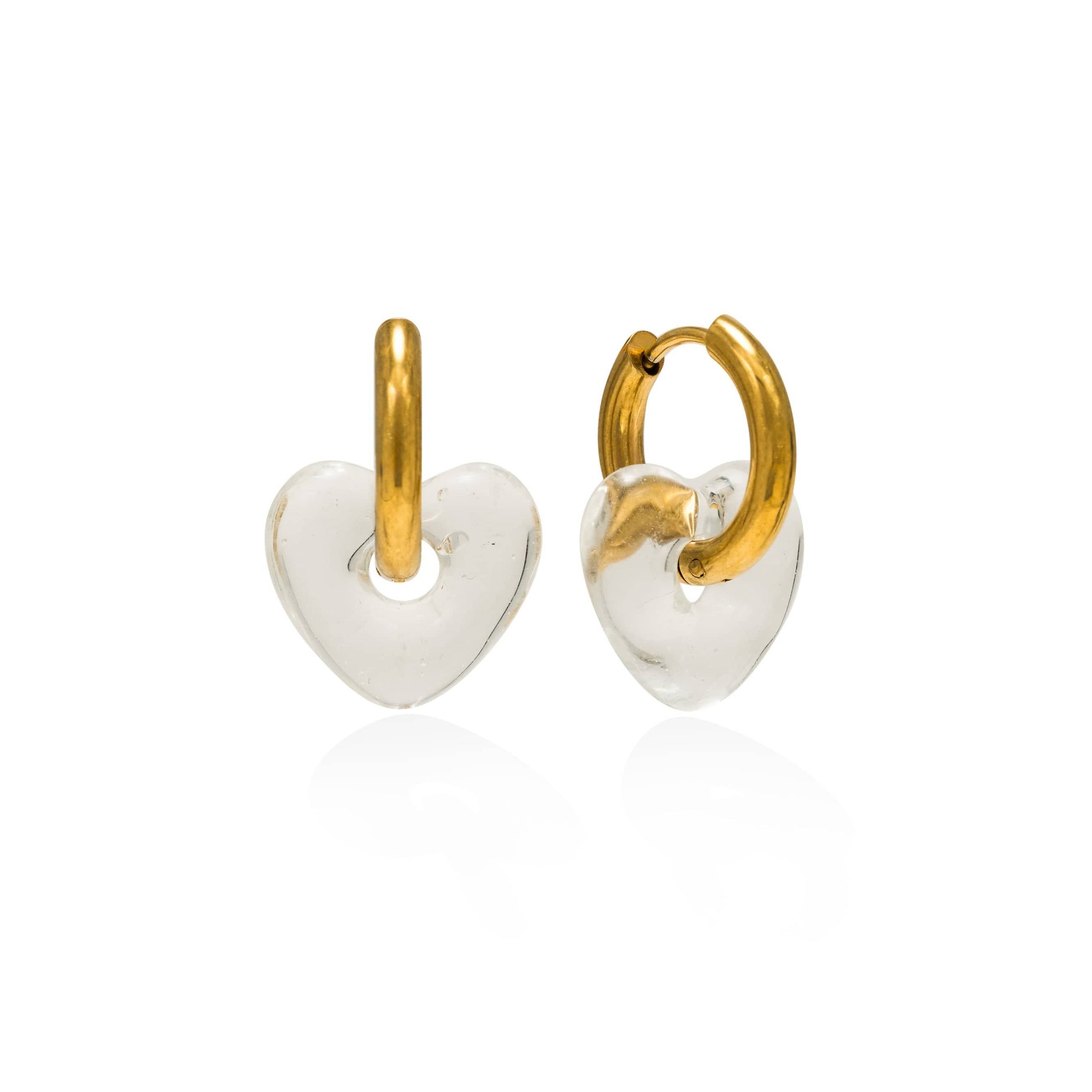 Corazon Hoop Earrings | Gold Hoop Earrings | Drop Earrings