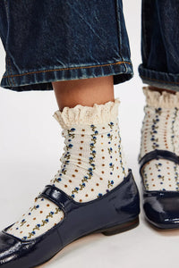 Free People ROSEBUD WAFFLE KNIT sock