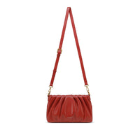 Luna - Recycled Vegan Shoulder Bag - Cranberry