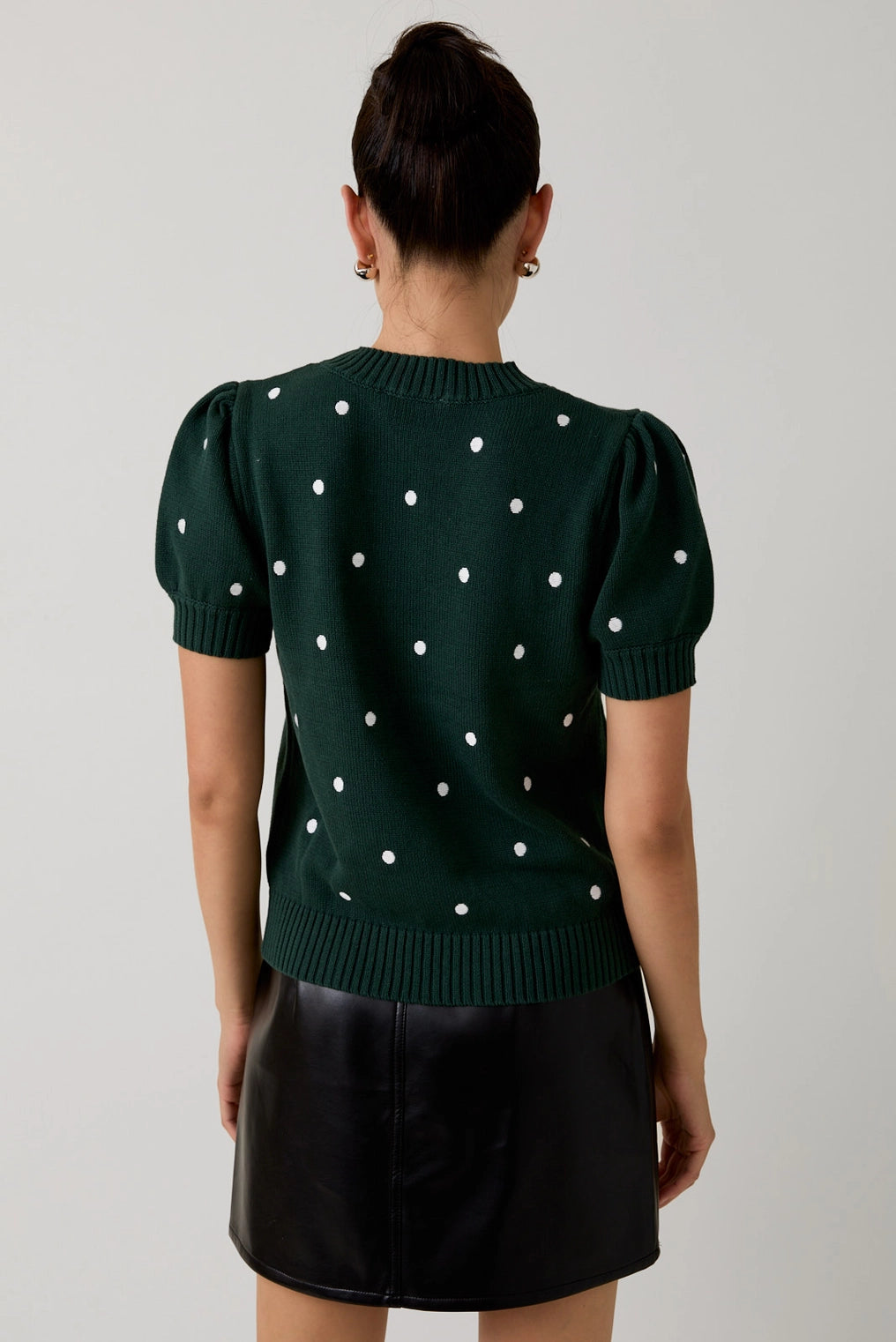 Polka Dot Embroidered Sweater