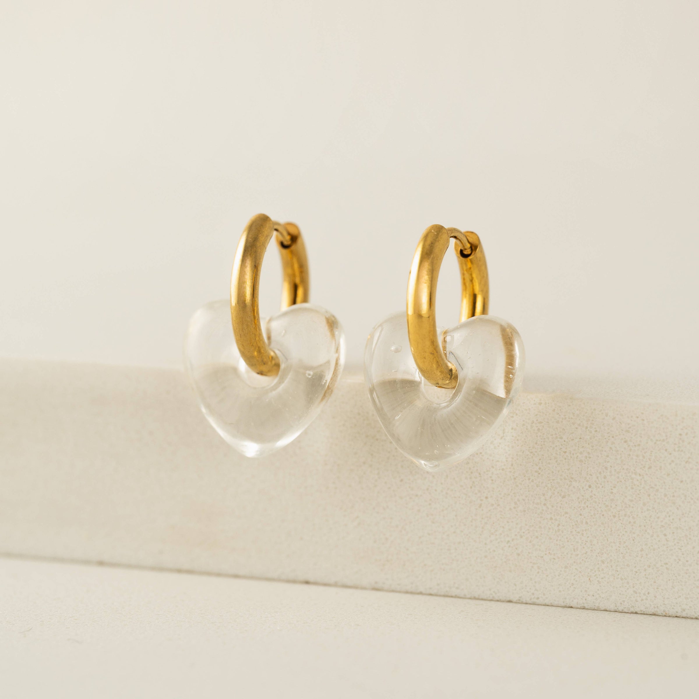 Corazon Hoop Earrings | Gold Hoop Earrings | Drop Earrings