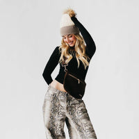 Faux Suede Westlyn Woven Bum Bag