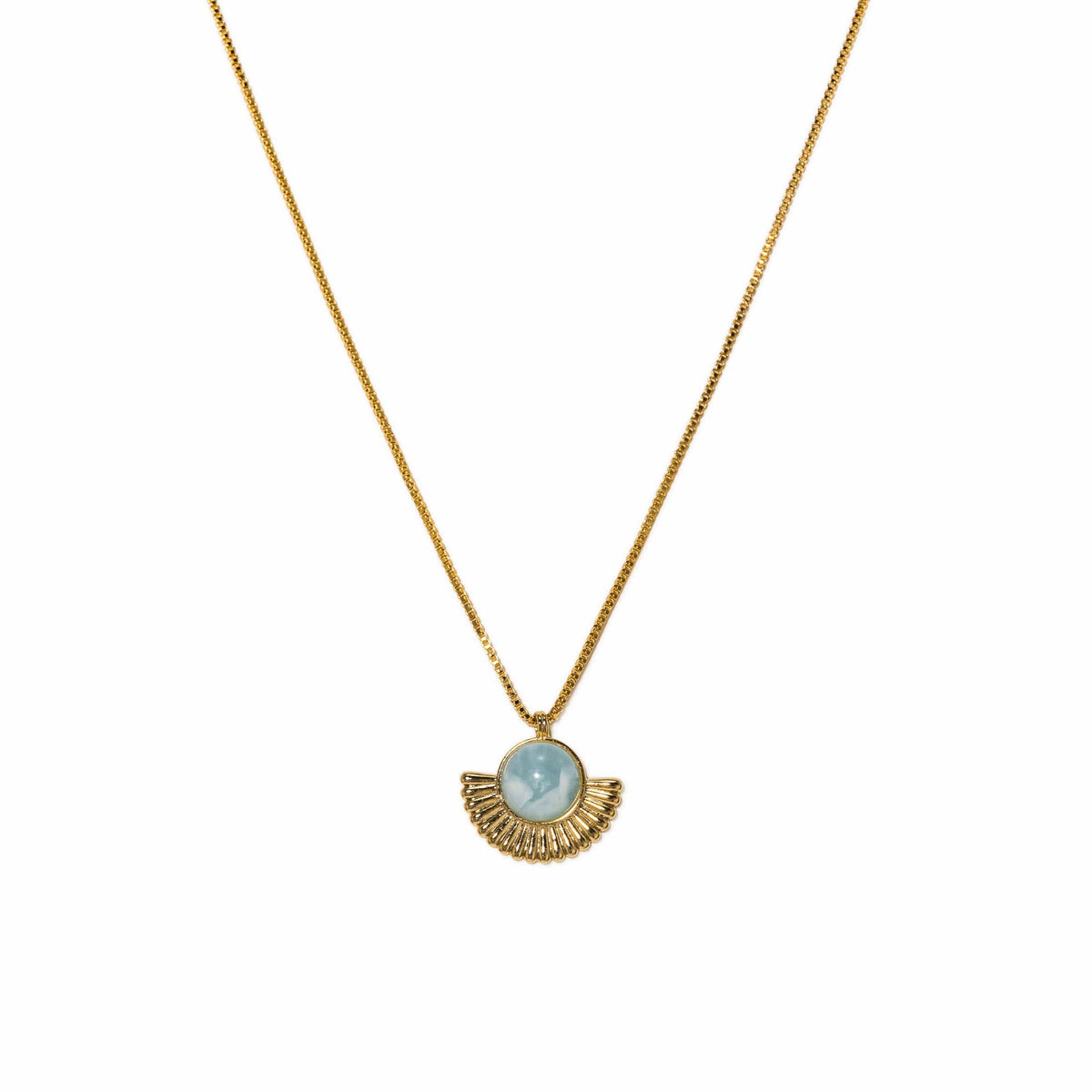 Moonpetal Pendant Necklace | Homaica Stone | Gold-Plated