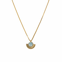 Moonpetal Pendant Necklace | Homaica Stone | Gold-Plated