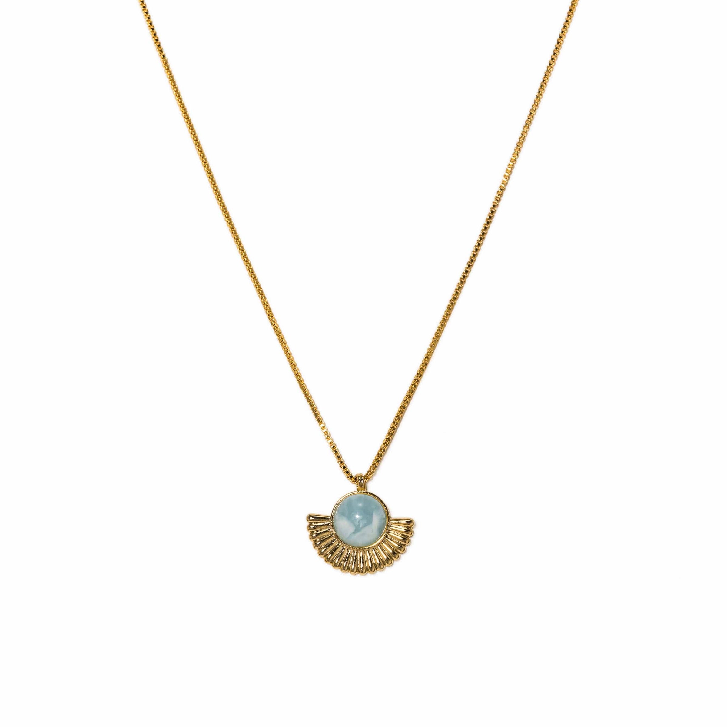 Moonpetal Pendant Necklace | Homaica Stone | Gold-Plated