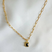 Shaina Paperclip Necklace Gold Filled