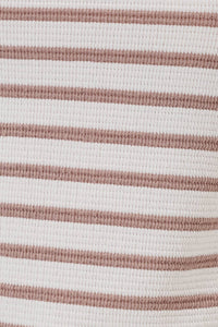 ROUND NECK CROP STRIPE TOP