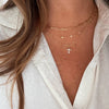 Kamryn Dapped Sequin Layering Chain Necklace Gold Filled: 16”