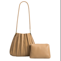 Carrie Pleated Vegan Shoulder Bag