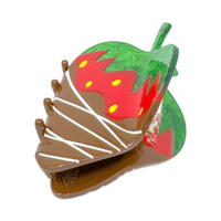 Midi Chocolate Covered Strawberry Hair Claw Clip