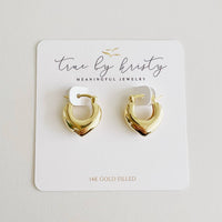 Heartthrob Hoops Earrings Gold Filled