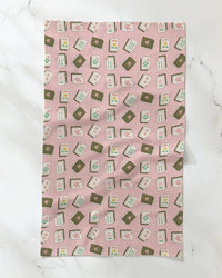 Flower Tiles Tea Towel