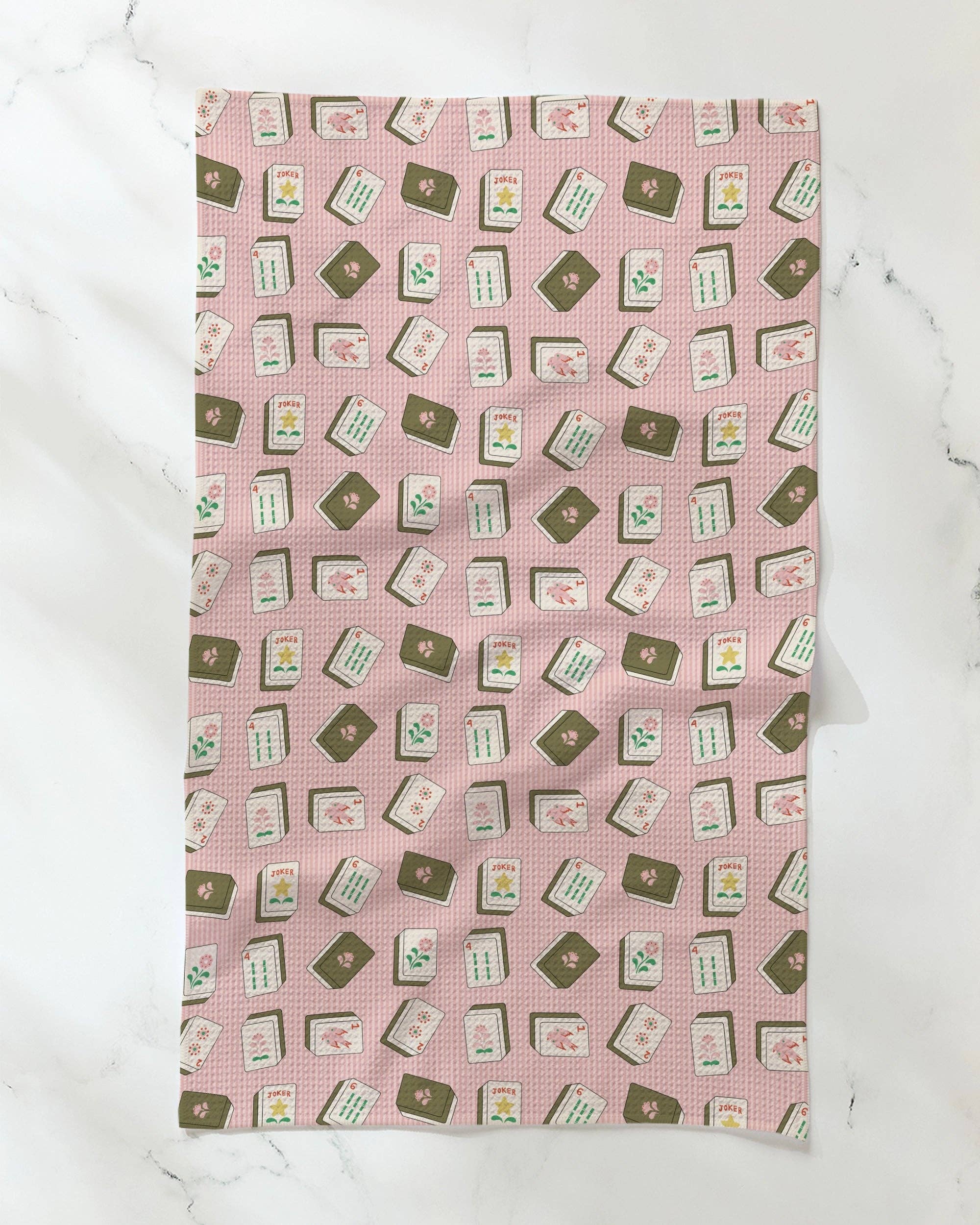 Flower Tiles Tea Towel