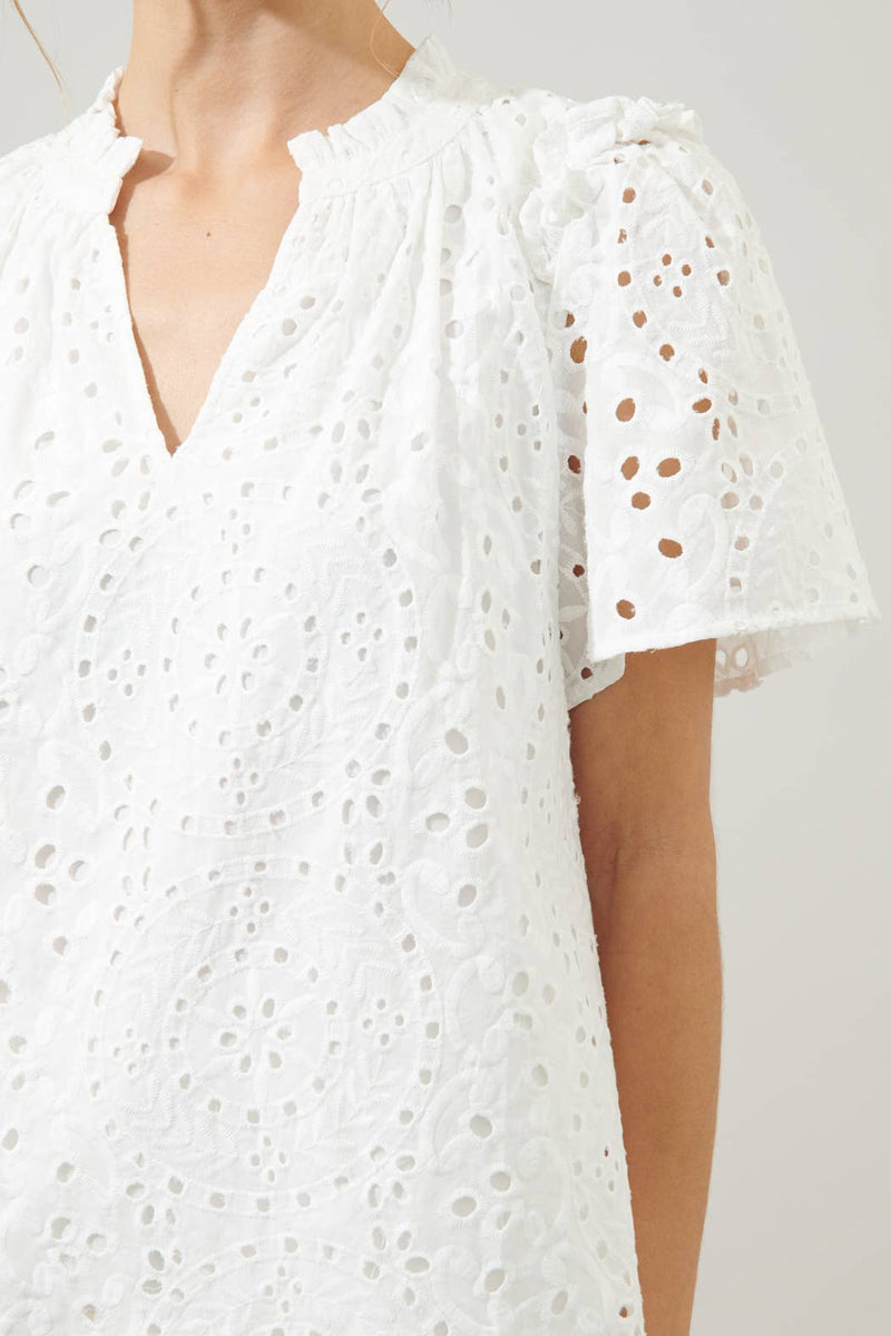Rain or Shine Eyelet Top