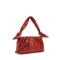 Luna - Recycled Vegan Shoulder Bag - Cranberry