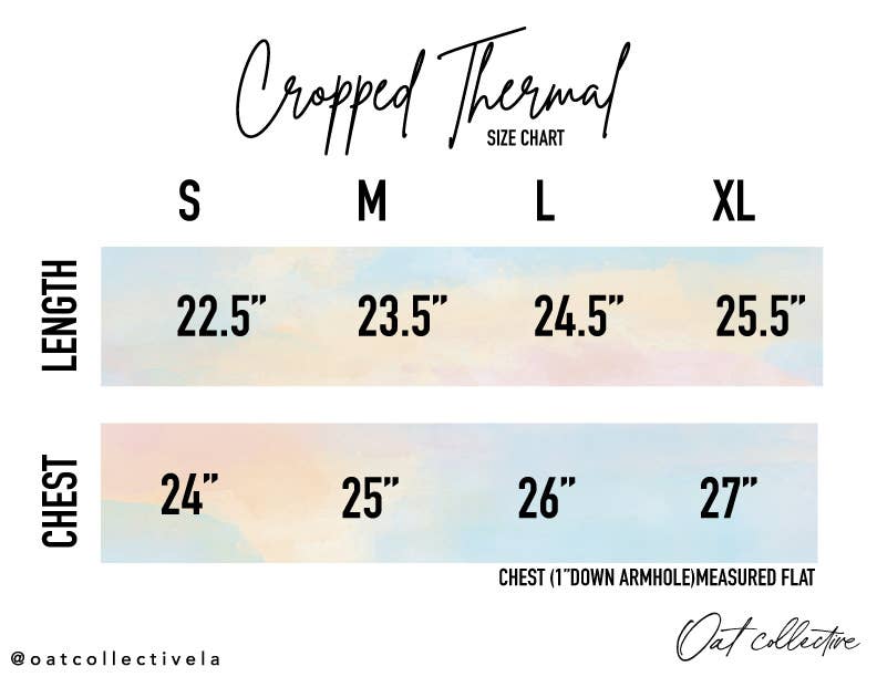 COLORADO Cropped Thermal Vintage Pullover