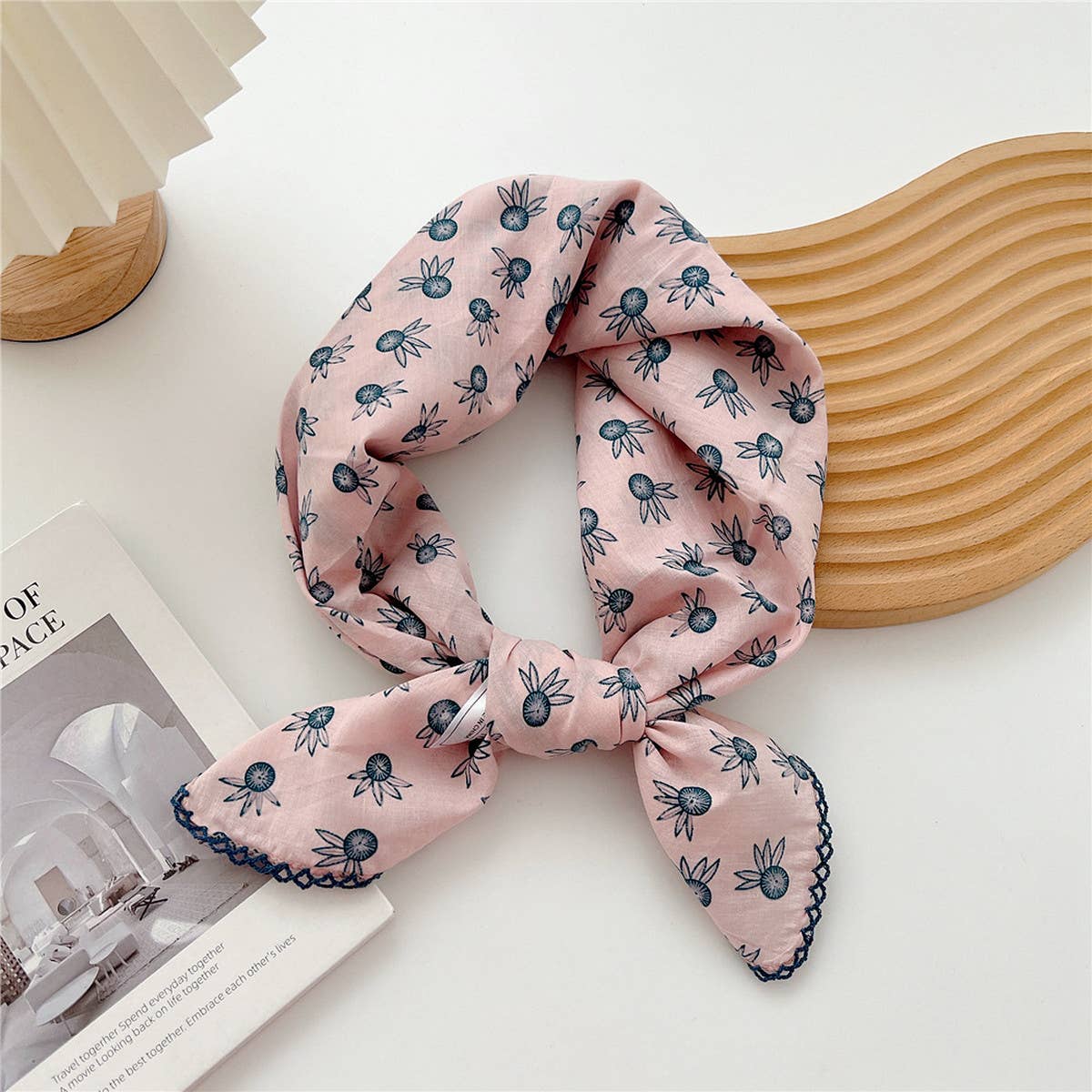 Cotton Linen Square Scarf