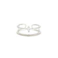 Marquise Ring | Stacked Look Ring | Cubic Zirconia Ring
