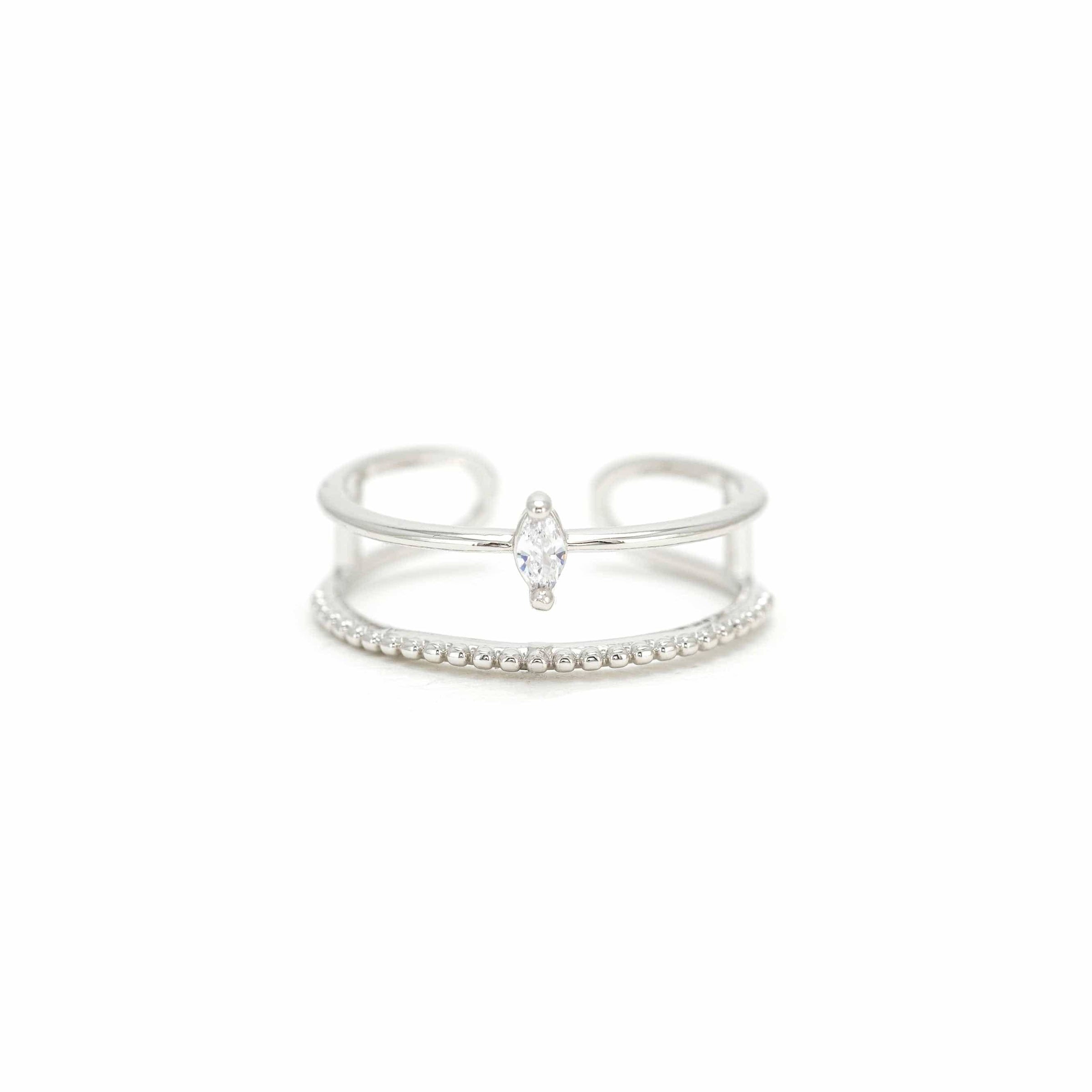 Marquise Ring | Stacked Look Ring | Cubic Zirconia Ring