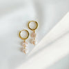 Chiara Freshwater Pearl Huggie Hoops Earrings Gold Filled