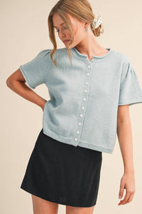 Short Sleeve Sweater Cardigan