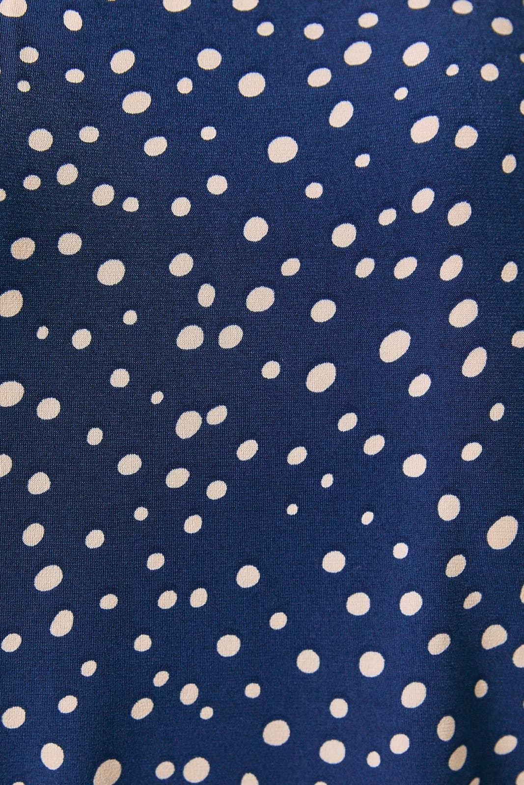 SURPLICE V NECK FLUTTER FAUX WRAP DOT PRINT MINI DRESS