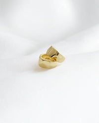 Dylan Hammered Hoops Earrings Gold Filled