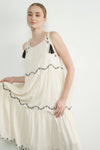 EMBROIDERED TIER DRESS
