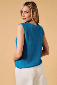 Round Neck Cable Knit Sweater Vest