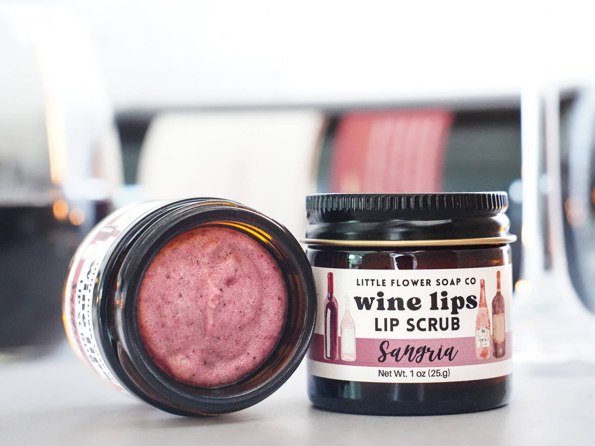 Wine Lips - Sangria Exfoliating Lip Sugar Scrub 1oz Jar