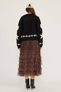 Cozy Pattern Zip Sweater Jacket