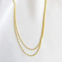 East Coast Rope Layering Chain Necklace Gold Filled
