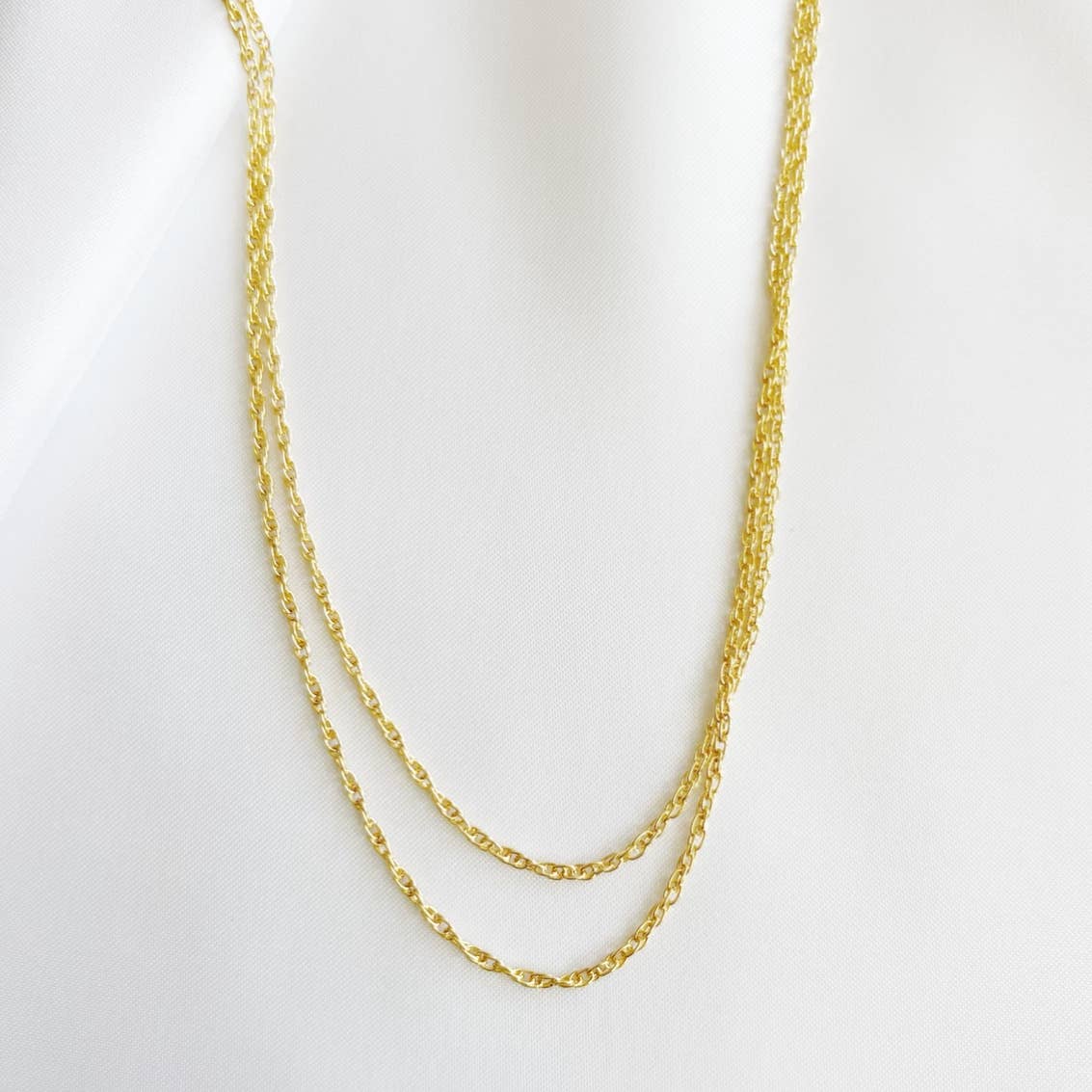 East Coast Rope Layering Chain Necklace Gold Filled