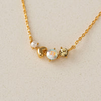 Amorette Necklace | Gold-Plated | Glass Crystal Necklace