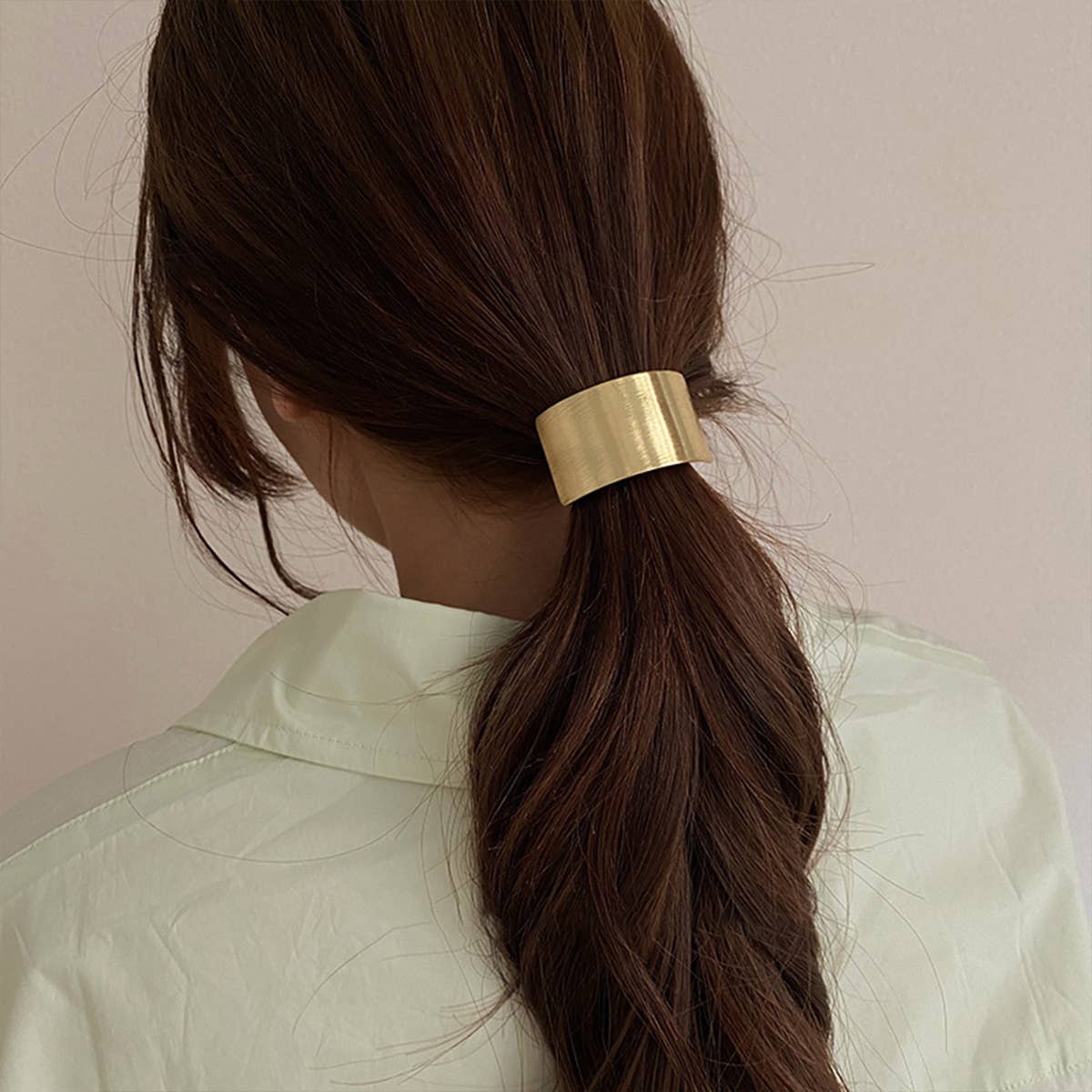 Simple Brushed Metal Hair Scrunchies