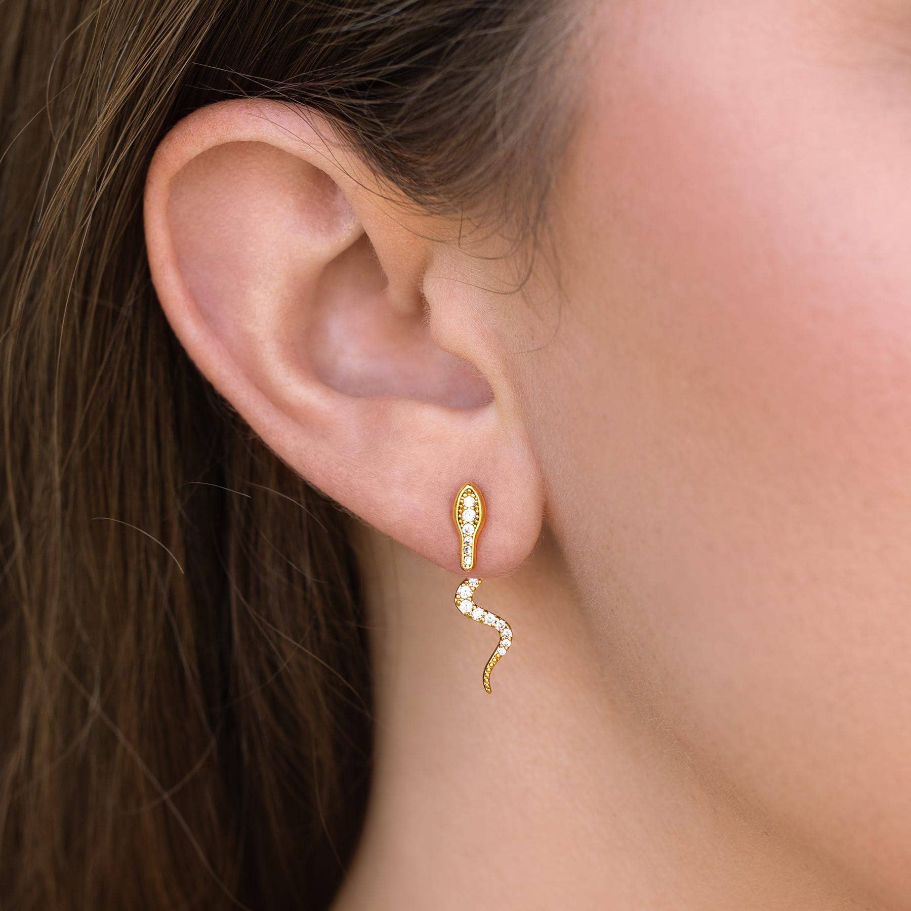 Python Ear Jacket Earrings