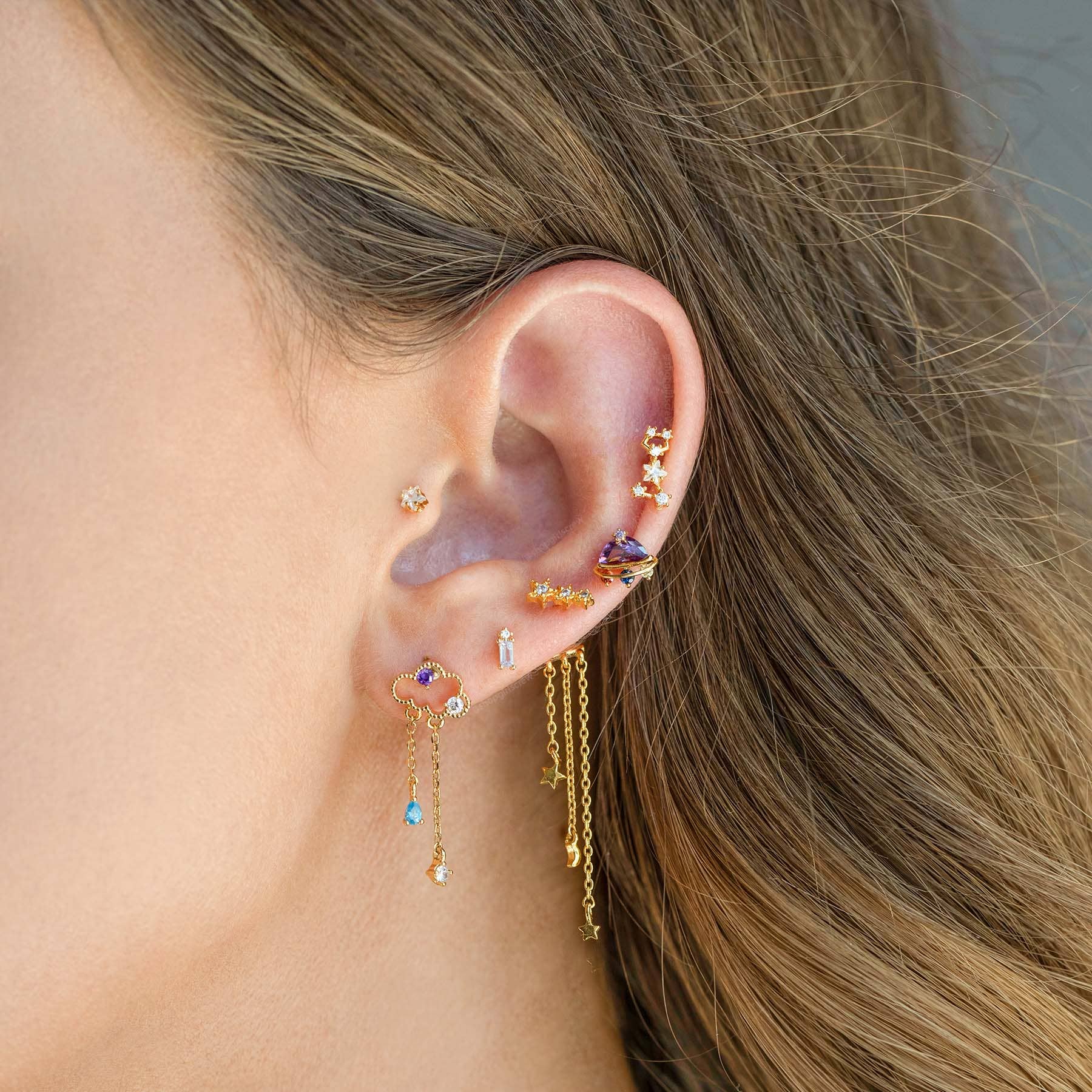 Reigning Clouds Dangle Earrings