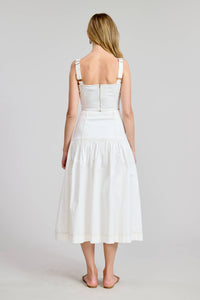 The Button Detail Midi Skirt