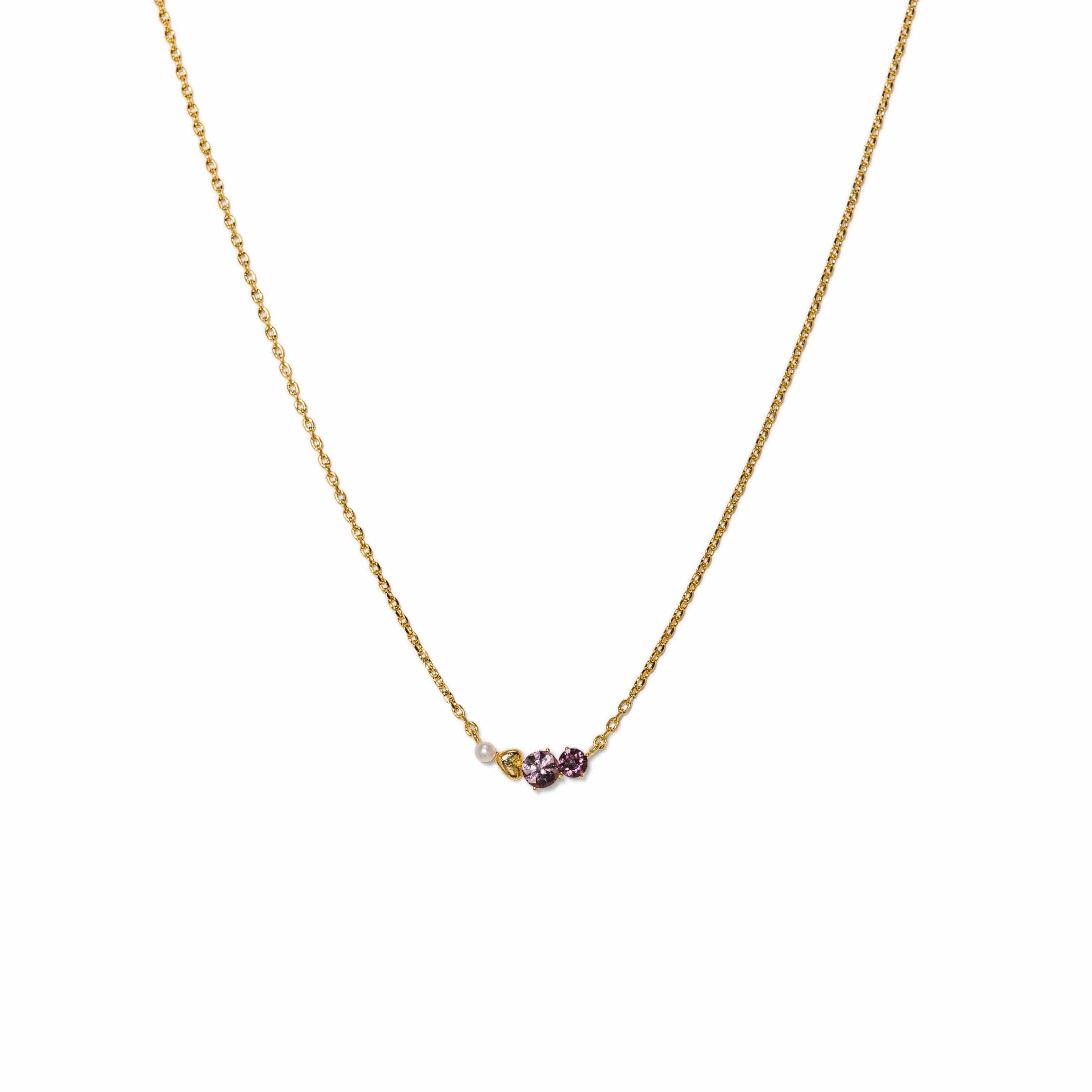 Amorette Necklace | Gold-Plated | Glass Crystal Necklace