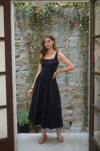 Midnight Garden Midi Dress