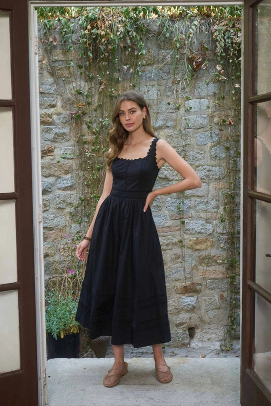 Midnight Garden Midi Dress