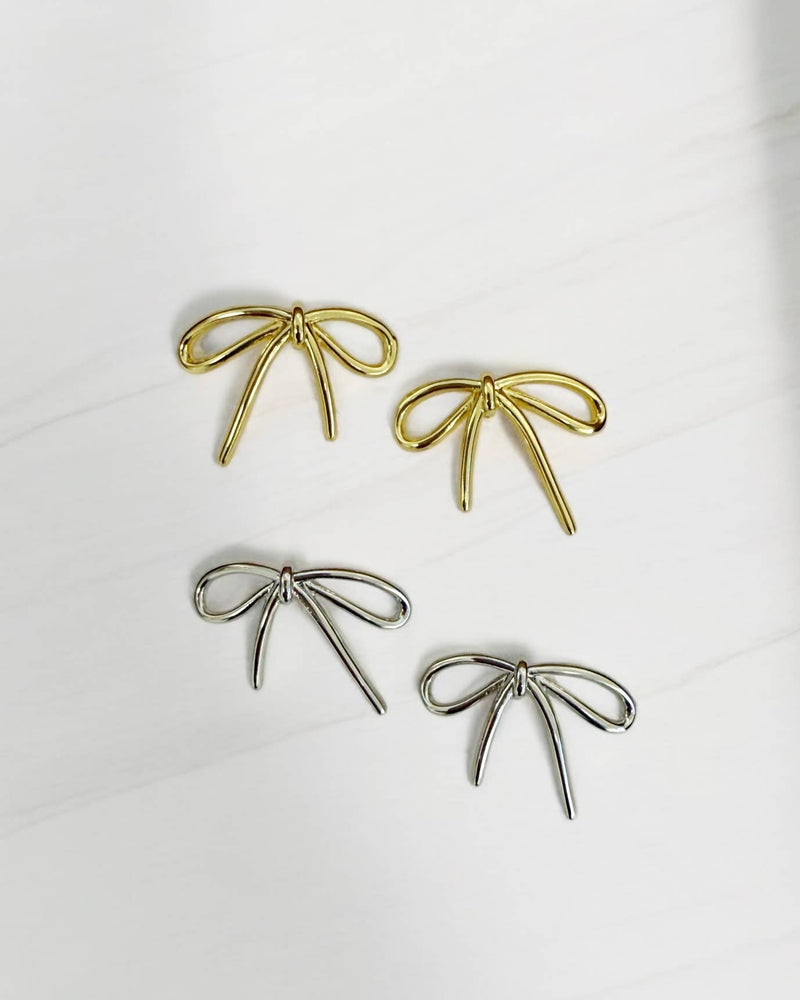 All Wrapped Up Bow Gold Filled Stud Earrings