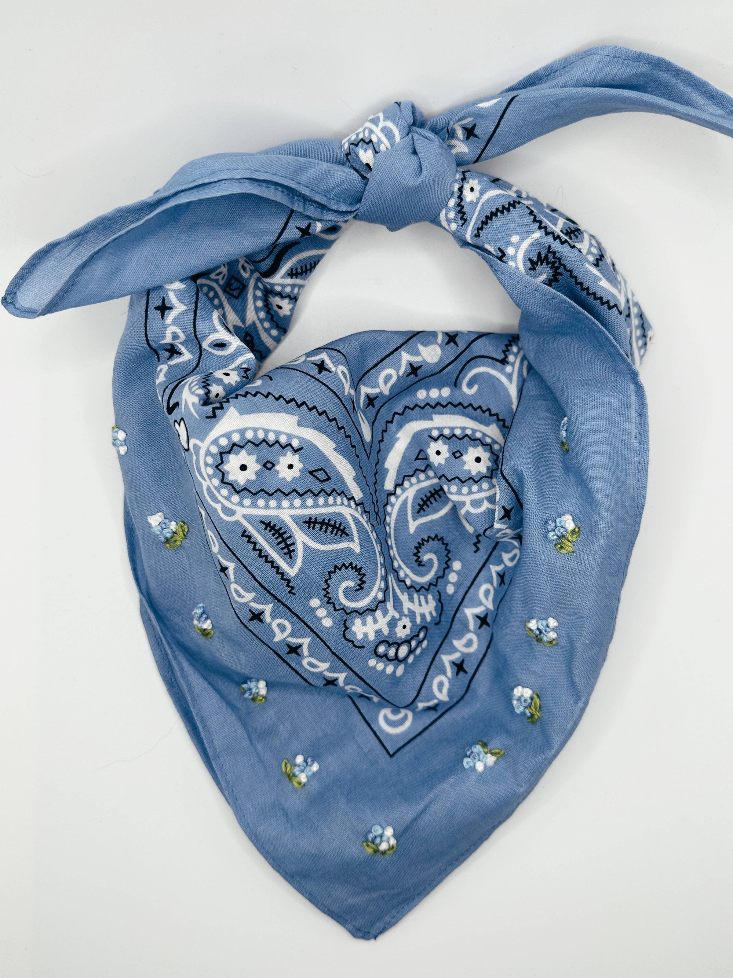 Mini bouquet bandana - soft blue