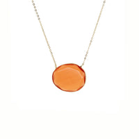Faceted glass necklace