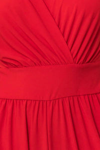 SURPLICE SLEEVELESS WAIST DEFINED CROPPED JUMPSUIT
