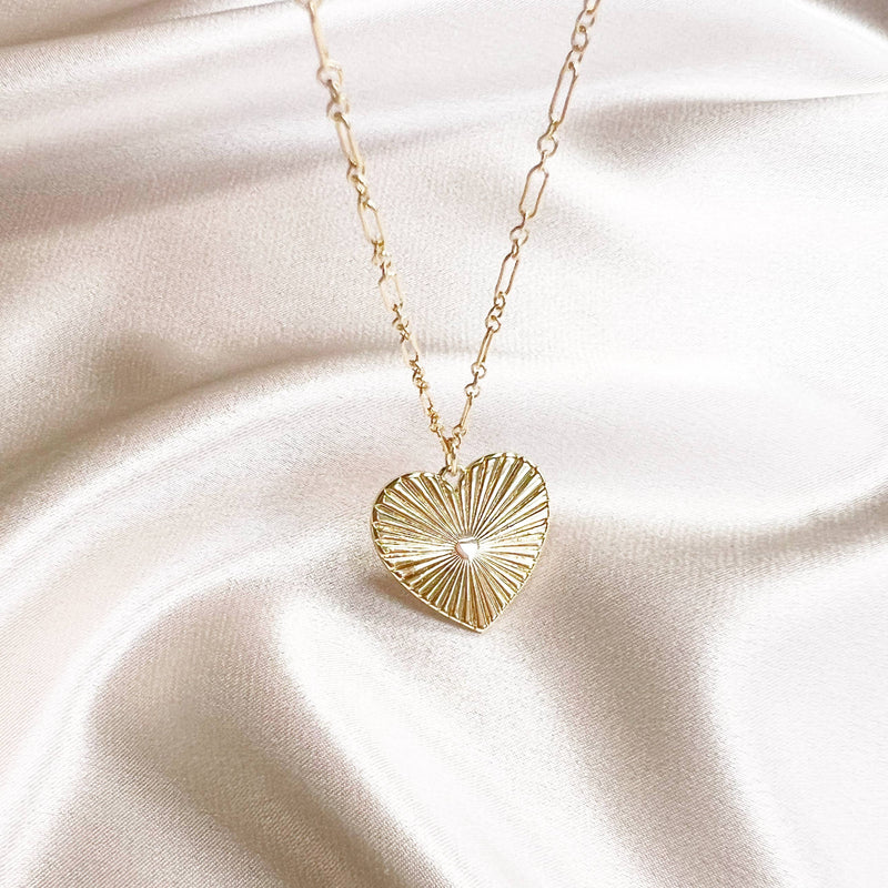 Soulmate Heart Necklace Gold Filled