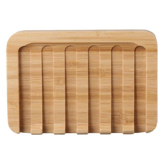 Waterfall Self-Draining Bamboo Soap Dish