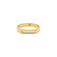 Tofino Ring | Waterproof Signet Ring | Gold Shell Ring